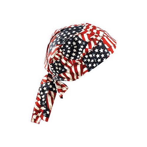 Occunomix TN5-WAV OccuNomix One Size Fits All Wavy Flag Tuff Nougies Regular Tie Hat (Doo Rag)