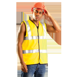 Occunomix LUX-SSFULLG-YL OccuNomix Large Yellow OccuLux Lightweight Polyester Class 2 Standard Vest With Front Hook And Loop Clo