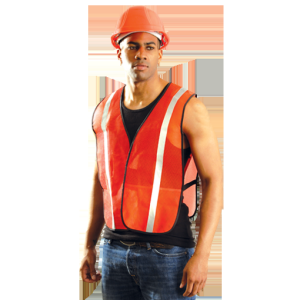 Occunomix LUX-XSBM-OXL OccuNomix X-Large Orange OccuLux Lightweight Polyester And Mesh Non-ANSI Economy Vest With Front Hook And