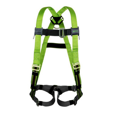 Universal Miller Fall Protection E650QC/UGN Quick-Connect Harness with One Back D-Ring Green/Black