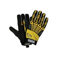 HexArmor 4025-L HexArmor Large Black And Yellow Chrome Series Cut 5 Impact 360 SuperFabric Cut Resistant Gloves With Synthetic L