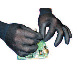 Global Glove PUG17 13 Gauge Black Coated Polyurethane Dip Nylon Gloves