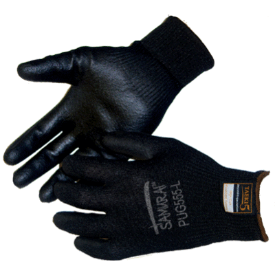 Ninja Force Polyurethane Coated Gloves Large Gray