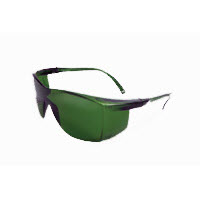 Radnor RAD64051125 IR Series Eyewear: Black Frame Green Shade 3 Polycarbonate Anti-Scratch Lenses
