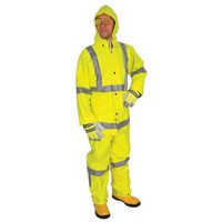 River City Rainwear Co 2083SRX2 River City Rainwear 2X Fluorescent Lime Luminator .38 mm PVC And Polyester Rain Suit With Welded