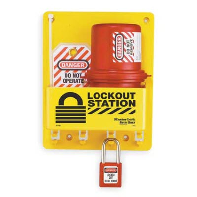 Master Lock S1745E410 Filled Compact Plug Lockout Center