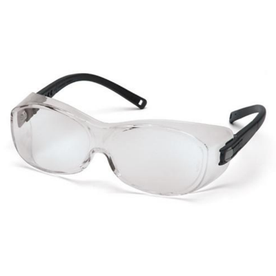 Pyramex S3510SJ Over The Shade OTS Safety Glasses: Clear Lens Black Frame