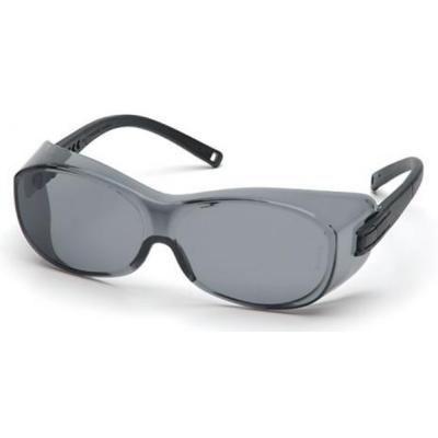 Pyramex S3520SJ Over The Shade OTS Safety Glasses: Gray/Smoke Lens Black Frame: Box of 12