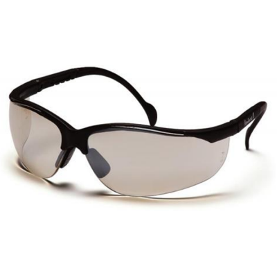 Pyramex SB1880S Venture II Safety Glasses: Indoor/Outdoor Lenses Black Frame