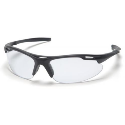 Pyramex SB4510D Avante Safety Glasses: Clear Lenses Black Frame