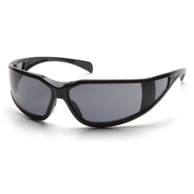 Pyramex SB5120DT Exeter Safety Glasses: Antifog Smoke/Gray Lenses Black Frame