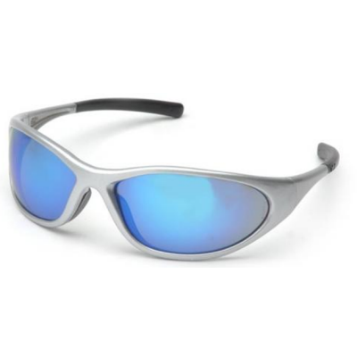 Pyramex SS3365E Zone II Safety Glasses: Ice Blue Mirror Lenses Silver Frame