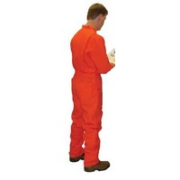 Stanco FRI681OR-4XL Stanco Safety Products 4X Orange 9 Ounce Indura Flame Retardant Contractor\'s Style Coveralls