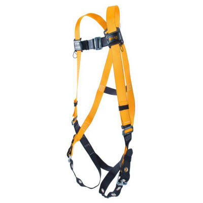 MILLER T4500/UAK Titan Non-Stretch Universal (Large/X-Large) Yellow Full Body Harness: Single D-Ring