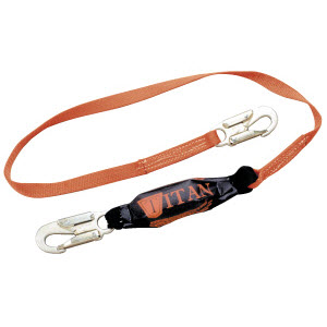 MILLER T6111/6FTAF Titan 6\' Single-Leg SofStop Lanyard: (2) 3/4\" Snap Hooks