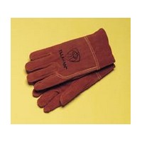 John Tillman & Co 1300 Tillman Large Heavyweight Russet Split Cowhide MIG Gloves With Kevlar Stitching, Straight Thumb And 2\" Cu