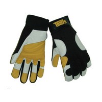 John Tillman & Co 14902X Tillman 2X Black, Gold And Pearl TrueFit Super Premium Full Finger Top Grain Goatskin And Spandex Mecha