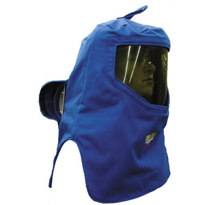 STANCO TT59712AF TEMP TEST 59-cal 2-ply 13 oz. Royal Blue Indura Ultrasoft Fresh Air Arc Welding Hood: HRC Level 4 Garment