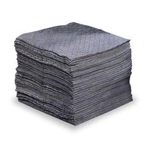 CEP UQ100 15\" x 17\" Heavy-Weight Universal Gray Bonded Sorbent Pads: 100 Count