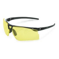 Honeywell S0502 Uvex Bayonet Safety Glasses With Black And Gray Frame And Amber Supra-Dura Hard Coat Anti-Scratch Lens