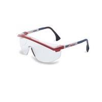 Honeywell S1169C Uvex By Sperian Astrospec 3000 Safety Glasses With Nylon Red, White And Blue Frame, Clear Polycarbonate Uvextre