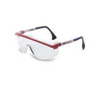 Honeywell S1169 Uvex By Sperian Astrospec 3000 Safety Glasses With Nylon Red, White And Blue Frame, Clear Polycarbonate Ultra-du