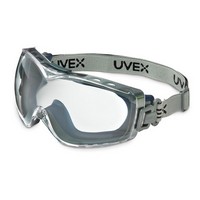 Honeywell S3970D Uvex Stealth Over The Glasses Chemical Splash Impact Goggles With Navy Frame, Clear Anti-Scratch/Anti-Fog Lens