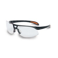 Honeywell S4200X Uvex By Sperian Protege Safety Glasses With Metallic Black Frame And Clear Polycarbonate Uvextreme Anti-Fog Len