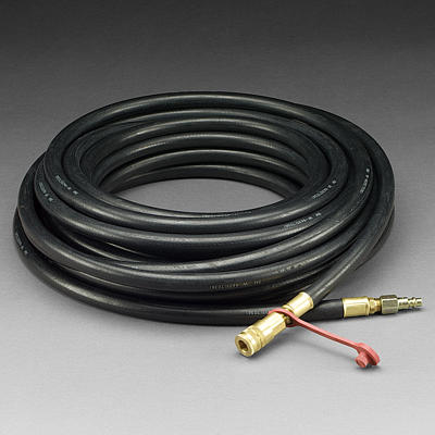 3M W-9435-50 50' 3/8" ID High Pressure Supplied Air Hose: 1/4" Fittings