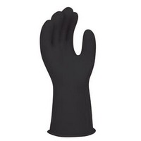 Honeywell E011B/10H W H Salisbury Size 10 1/2 Black 11" Natural Rubber Linesmens Gloves With Straight Cuff