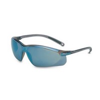 Honeywell A703 Sperian A700 Series Safety Glasses With Gray Frame And Blue Polycarbonate Anti-Scratch Hard Coat Mirror Lens