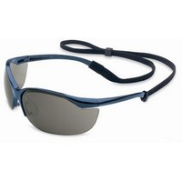 Honeywell 11150906 Sperian Vapor Safety Glasses With Metallic Blue Frame, Gray Polycarbonate TSR Fog-Ban Anti-Fog Lens And Break
