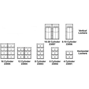 JUSTRITE 23002 Horizontal 6 Cylinder Storage Locker